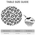 thumbnail image 6 of Black and White Leopard Print Pattern Round Fitted Tablecloth with Elastic Edge, Waterproof Dining Table Cover for Indoor Outdoor Camping and Daily Use, 6 of 6