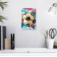 thumbnail image 3 of Elephant Stock Fun Soccer Ball Wall Art - Vertical Canvas Wall Art - Home Office Wall Decor - Sports Canvas - Brown And Yellow Decor - 8" x 12", 3 of 8