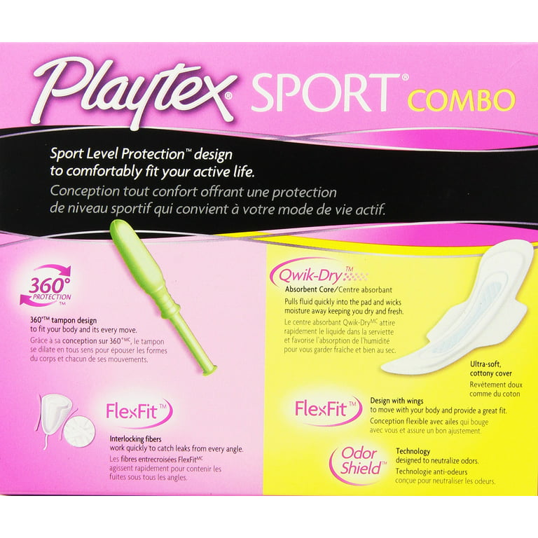 Playtex® Sport Combo Unscented Tampons and Ultra Thin Pads 32 ct Box