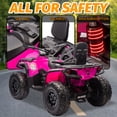thumbnail image 6 of Kerry Yoo SAT5 24V Kids ATV, Licensed Can-am 4 Wheeler for Kids, Children Electric Car, 2 Seats, Parental Handle, Suspension, Safety Belt, Music-Pink, 6 of 7