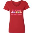 thumbnail image 3 of Inktastic Candy Hearts Ii Women's V-Neck T-Shirt, 3 of 5