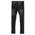 thumbnail image 2 of Evolution in Design Boys' Bright Rip Slim Fit Jeans Color: black/yellow Size: 18, 2 of 3