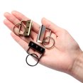 thumbnail image 3 of SPEEDWOX 25 Sets Key Fob Hardware 1.25 inch Gun Black/Antique Brass/White Nickel Fabric Wristlet Sets with Split Rings Key Chain Cotton Webbing Straps Bags Craft, 3 of 7