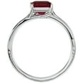 thumbnail image 3 of SuperJeweler 1 3/4 Carat Emerald Shape Garnet and Diamond Ring In Sterling Silver For Women, 3 of 6