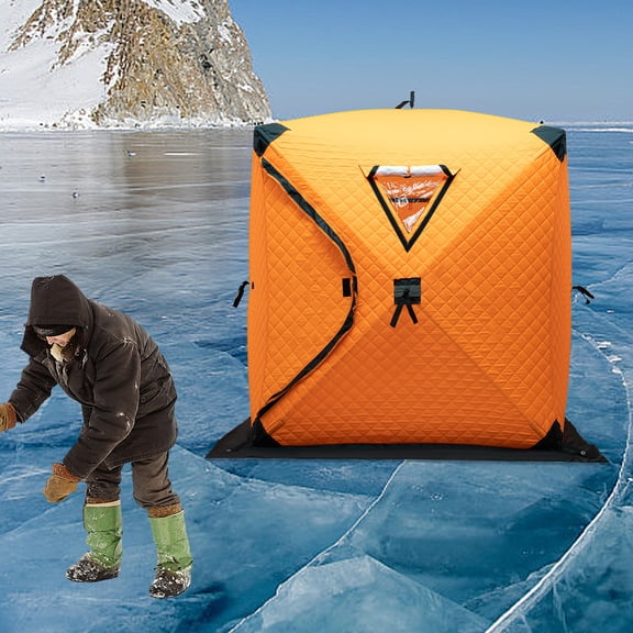 Portable Ice Fishing Tent, Fishing Shelter, Thermal Ice Fishing Tent for Camping, Hiking, Fishing, Surfing, Outdoor Adventure, Family Parties