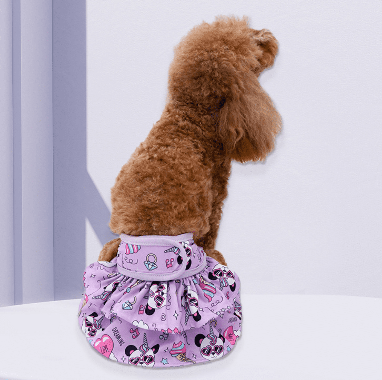 Premium Reusable Doggie Diapers，High Absorbency Leak-Proof Puppy Diapers for Female Dog in Heat, Period, Incontinence, Excitable Urination Girl Dog Diapers Dress