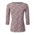 thumbnail image 2 of Doublju Women's V-Neck 3/4 Sleeve Top (Plus Size Available), 2 of 2