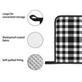 thumbnail image 4 of Pofeuu White And Black Plaid Print Oven Mitts and Pot Holders 4 pcs Set,High Heat Resistant 500 Degree Extra Thicken Long Kitchen Cotton Oven Glove for Cooking, 4 of 6