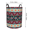 thumbnail image 4 of DouZhe Waterproof Collapsible Large Laundry Baskets, Bohemian Southwestern Native Retro Prints Circular Hamper with Handles, 4 of 7