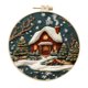 thumbnail image 2 of Fiudx Kit de Casa de Nieve Navideña, Bordado a Mano, Set Completo de Manualidades, Hilos y Agujas de Colores, Decoraciones Personalizadas, Adornos Navideños, Tamaño de 15 Cm, Idea de Regalo Única, 2 of 4