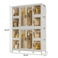 thumbnail image 4 of Holaki Portable Wardrobe Closet Storage Organizer, Kids Wardrobe Closet with Wheels, Collapsible Plastic Baby Wardrobe Storage Cabinet, 12 Magnetic Doors, 12 Cubes & 2 Hanging Rods with 16 Hangers, 4 of 11