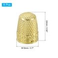 thumbnail image 2 of Sewing Thimble, Finger Protector for Hand Sewing Craft DIY Sewing Tools, Gold, 8 PCS, 2 of 6