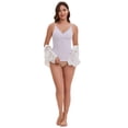 thumbnail image 5 of DARING DIVA Women's Crisscross Nursing Lace Trim Maternity Camisole Tank Tops M Purple, 5 of 6