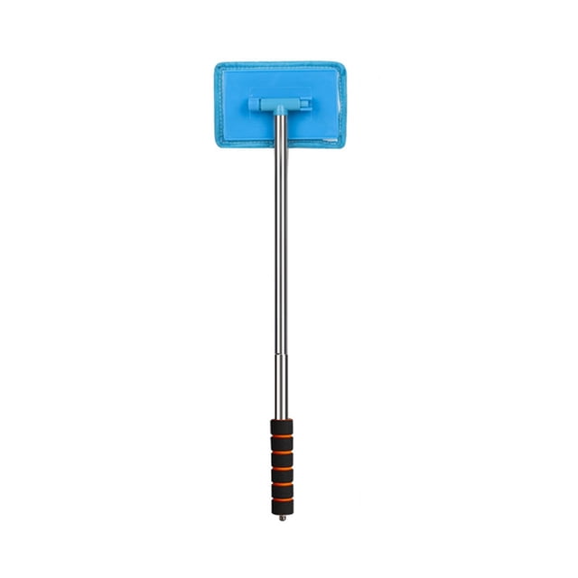 MOQIN Car Glass Cleaning Tool Car Cleaning Glass Washing Brush Window Cleaner Tool with Extendable Handle and Reusable Microfiber Pad Removable Car Glass Kit Car Cleaning Tools