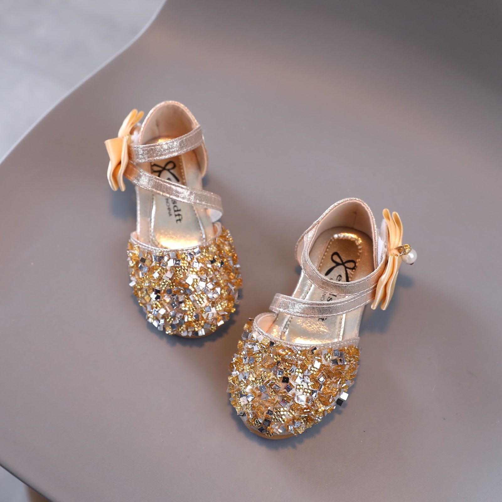 Clearance Toddler Girls Summer Sandals Toddler Shoes Baby Girls Cute  Fashion Pearl Bow Sequins Non-slip Small Leather Princess Shoes,Gold Sandals  For Kids Size 15-18 Months - Walmart.com