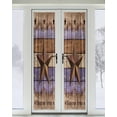 thumbnail image 2 of Western Texas Star Vintage Blackout Curtains, French Door Curtains for Door Window, Retro Farmhouse Purple Brown Wooden Privacy Drapery for Patio/Sidelight Doors, 1 Panel with Tieback, 25 x 72 Inches, 2 of 6