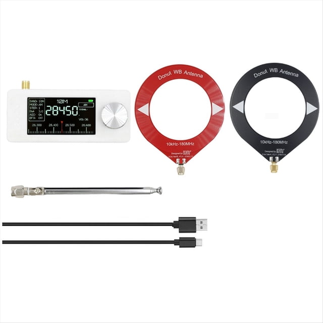 Mini Receptor de Radio SI4732 de 10 KHz A 180 MHz, Radio AM/FM, HF, SW, MW, VHF con 3 Antenas, Mini Radio de Bolsillo.