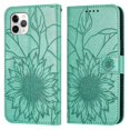 thumbnail image 1 of Funda tipo cartera con girasoles grabados para iPhone 11 Pro Max: elegante, multifuncional y con protección total., 1 of 5