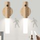 thumbnail image 1 of Paquete de 2 luces LED para escaleras, sensor de movimiento, funciona con pilas, luz nocturna de madera para interiores, recargable por USB, portátil, inalámbrico, magnético, luz de pared para armario, 1 of 5