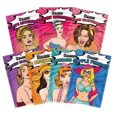 7 Pcs Combo Essence Face Masks Skincare Hydraiting Facial Mask Moisturizing Self Care Sheet Mask for Women Girls Home Spa Skin Care