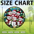 thumbnail image 2 of Pawberry Snowmen Families Window Hanging Stained Glass, Snowmen Families Suncatchers for Windows Stained Glass, Stained Glass Snowmen Families suncatcher, 2 of 7