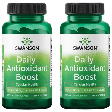 Swanson Vitamins A C E & Selenium - Promotes Cellular Health & Immune Support - Supports Natural Defensive Nourishment - (60 Softgels) (2 Pack)