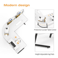 thumbnail image 5 of Vineego Modern L-Shaped Computer Desk with Monitor Stand, White, 5 of 8
