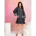 thumbnail image 4 of Black Ikat Flared Sleeve Shirt Dress, 4 of 5