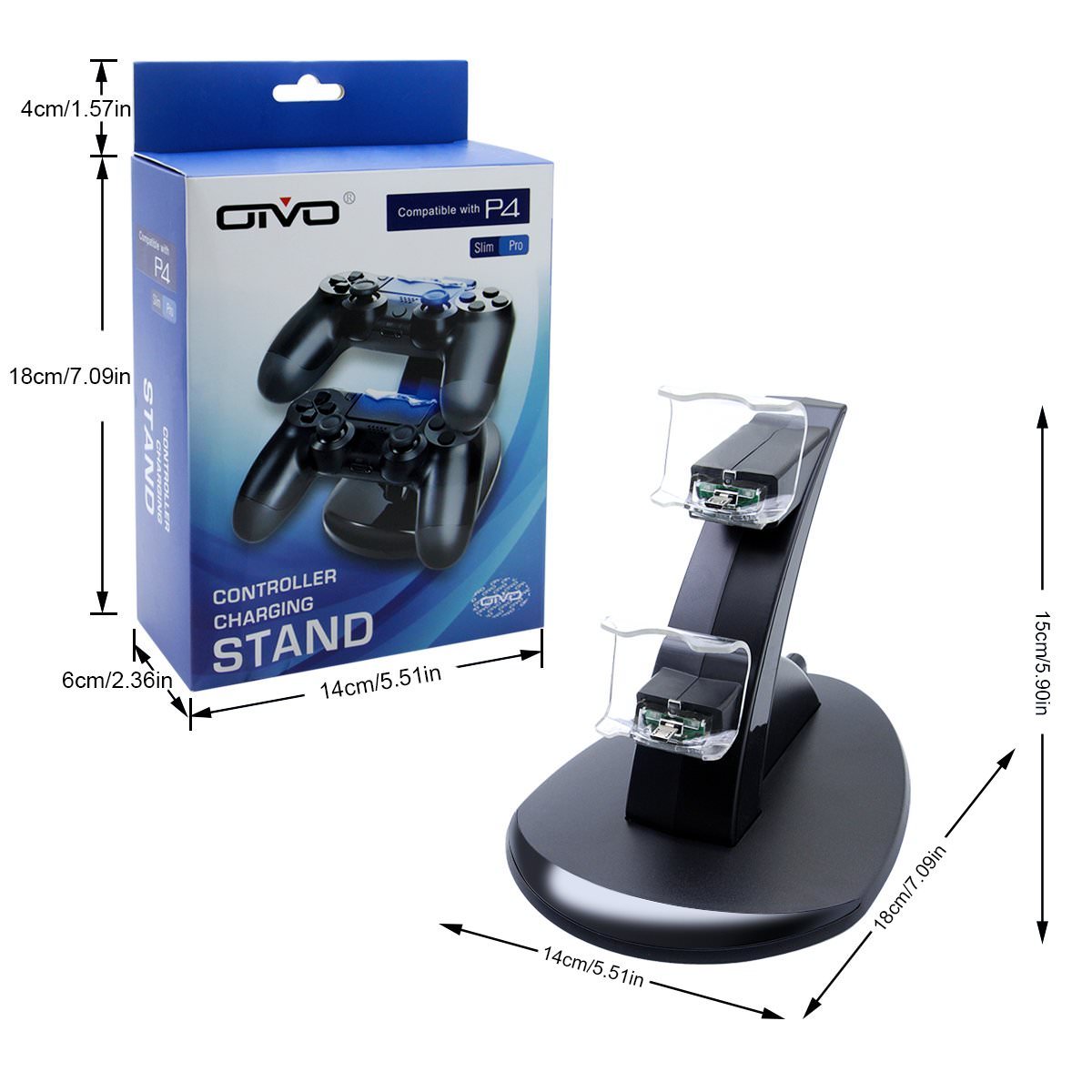 PS4 Controller Charger Charging Station, VIPUS Dual USB Charging