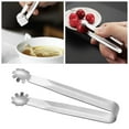 thumbnail image 2 of Stainless Steel Mini Tongs for Coffee Tea Ice Kitchen Bar Tools Multipurpose Clip Tweezers Food Serving Utility, 2 of 6