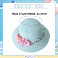 thumbnail image 2 of Sombrero de 52-54 cm de circunferencia, sombrero para niños, protector solar, sombrilla de playa, sombrero de paja, sombrero de pescador de verano, sombrero para el sol y conjunto de bolsa, 2 of 5