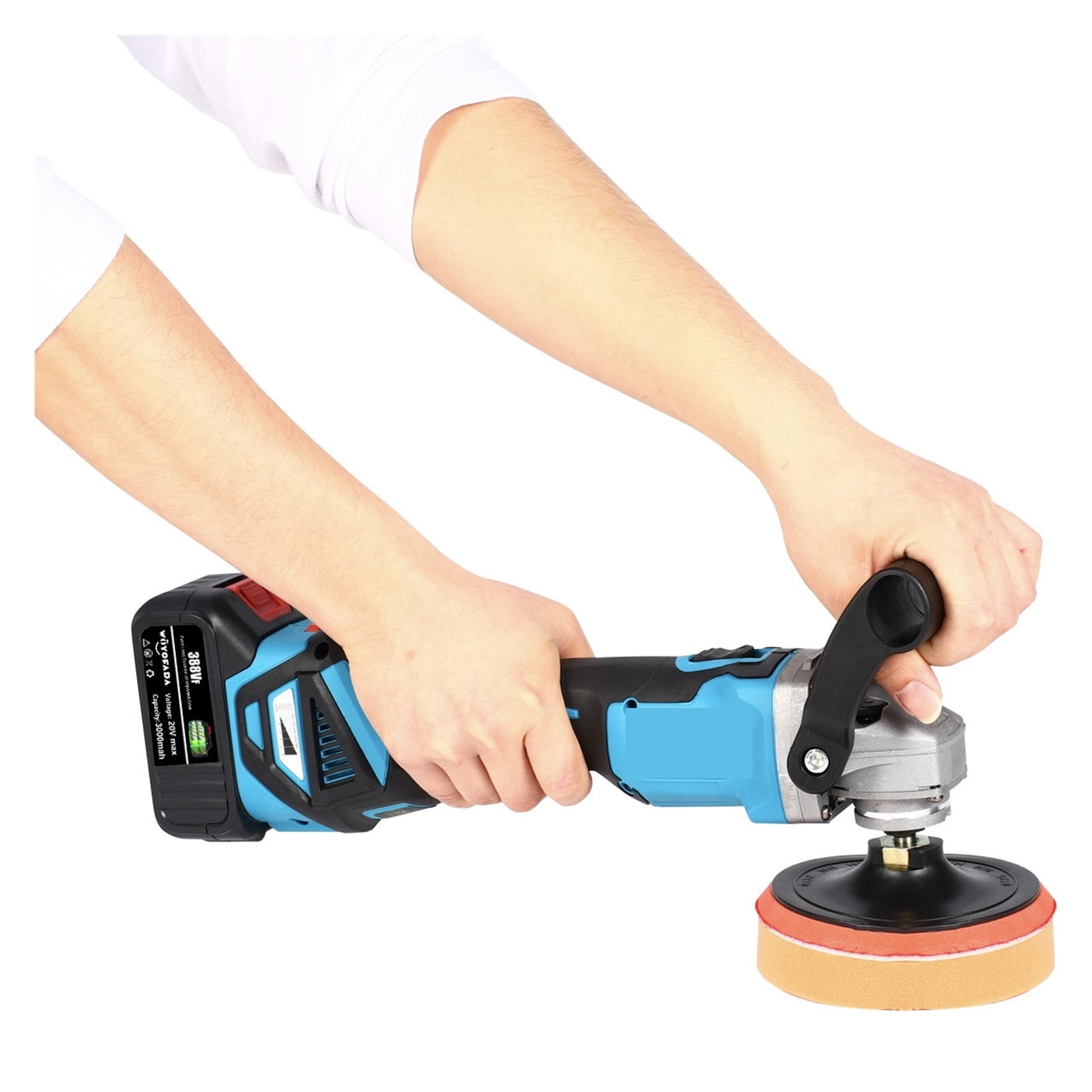 Car Polisher Brushless Angle Grinder 1600W Variable Speed Car Waxing Polishing Machine For 18V Battery