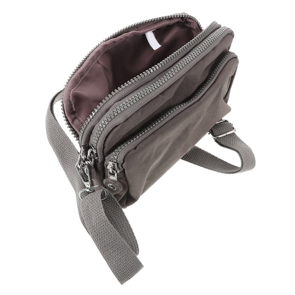 NICEXMAS Stylish Dark Grey Crossbody Bag, Nylon Material, Minimalist Design for Everyday Use