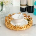 thumbnail image 3 of Masteelf  Hollow Metal Fruit Plate Decor Silver Storage Jewelry Tray Trays Golden, 3 of 8