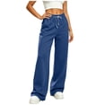 thumbnail image 2 of POROPL Womens Sweatpants,High Waisted Wide Leg Pants Loose Fit Drawstring Casual Lounge Athletic Pants, 2 of 7