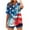 Multicolor#3, variant on cocolona 4th of July Shirts Women Summer Casual Button V Neck Short Sleeve Tops USA Flag Print Patriotic T-shirts Graphic Tees