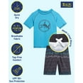 thumbnail image 2 of iXtreme Boys Rash Guard Set - 2 Piece UPF50+ Quick Dry Short Sleeve Swim Shirt & Swim Trunks for Boys, 2 of 7