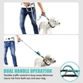thumbnail image 4 of 1 correa para perro manos libres (azul lago), doble asa elástica, doble asa acolchada, correa con hilos reflectantes para pasear perros, hacer senderismo, correr. Sailing Electrónica, 4 of 5