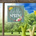 thumbnail image 4 of Spring Summer Wreath, Lemon Summer Spring Decorations Outside Holiday Eucalyptus Wreath for Front Door Leaves Festival Wall Window Farmhouse Bee Hydrangea Hello Sign, 4 of 8