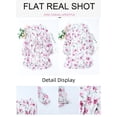 thumbnail image 4 of Asyoly Womens Dresses Boho Floral Print Ruffles Lantern Sleeve Button Down Swing Mini Dress Tie Waist Shirt Dresses, 4 of 7