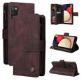 thumbnail image 1 of Case for Samsung Galaxy A02S Cover Zipper Pocket Wallet Case Magnetic Protective - Braun, 1 of 5