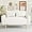 White, variant on GHooa 48" Small Modern Loveseat Sofa, Mid Century Soft Corduroy Fabric 3-Seat Sofa Couch Tufted with Back Cushions and Tapered Legs for Living Room, Bedroom and Small Space, White