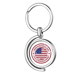 thumbnail image 1 of Usa el día de la independencia bandera rojo matasellos Rotating keychain Metal Keyring Holder, 1 of 2