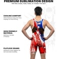 thumbnail image 3 of Exxact Sports Sublimated Men's Wrestling Singlet, High-Performance Powerlifting Singlet, Wrestling Singlets for Men (AM, Brushy USA), 3 of 7