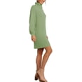 thumbnail image 5 of Women Turtleneck Long Lantern Sleeve Casual Loose Oversized Sweater Dress Soft Winter Pullover Dresses, 5 of 6
