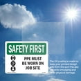 thumbnail image 6 of PPE Must Be Worn On Job Site With Symbol OSHA SAFETY FIRST Aluminum Sign 24 Inch x 18 Inch - 5 Pack, 6 of 8