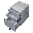 thumbnail image 7 of Bowery Hill Wooden File Cabinet with 3 Drawers in Faux Concrete and Silver, 7 of 7