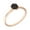 Metal Color: Rose; Stone 1 Color:Black, variant on Sole du Soleil Daffodil Collection Women's 18k Gold Plated Stackable Fashion Ring