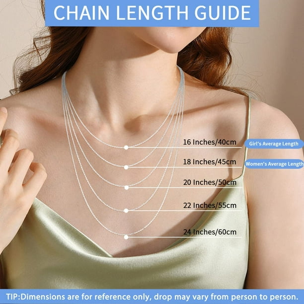 16 inch necklace 2024 chain on woman