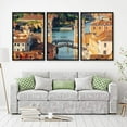 thumbnail image 2 of IDEA4WALL 3 Piece Framed Canvas Wall Art for Living Room, Bedroom Italy City Landscape Canvas Prints for Modern Home Decoration Ready to Hang, 2 of 4
